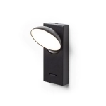 ELISEO ścienna czarna 230V LED 5W 3000K R13915 Rendl light studio