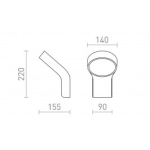 ELIA ścienna antracyt 230V LED 9W IP44 3000K R13930 Rendl light studio