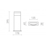 BOBO RC podłogowa antracyt 230V LED 8W IP65 3000K R13936 Rendl light studio