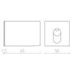 MEMPHIS SQ wpuszczana w ścianę czarna 230V LED 3W 60° 3000K R13955 Rendl light studio