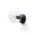 SOLARIS natynkowa szkło przezroczyste/czarna 230V LED E14 7W R13994 Rendl light studio