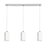 LIZ III 80 wisząca szkło opalowe/chrom 230V LED E27 3x15W R14028 Rendl light studio