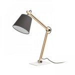 NIZZA stołowa Polycotton czarna/drewno 230V LED E14 7W R14032 Rendl light studio