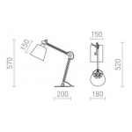 NIZZA stołowa Polycotton biała/drewno 230V LED E14 7W R14031 Rendl light studio