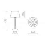 MAUI/ALVIS 24 stołowa kremowo - biała drewno 230V LED E27 11W R14033 Rendl light studio