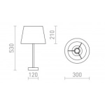 MAUI/AMBITUS 30 stołowa Polycotton biała/drewno 230V LED E27 15W R14035 Rendl light studio
