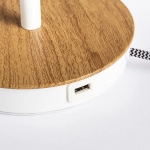 KEITH/DELISA stołowa z USB biała guziki/buk 230V LED E27 11W R14037 Rendl light studio