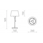 KEITH/ALVIS 24 stołowa z USB kremowo - biała buk 230V LED E27 11W R14038 Rendl light studio