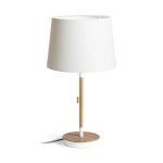 KEITH/AMBITUS 30 stołowa z USB Polycotton biała/buk 230V LED E27 15W R14039 Rendl light studio LED E27 11W R14037 Rendl