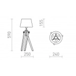 AMBITUS/ALVIS 24 stołowa kremowo - biała bambus 230V LED E27 11W R14040 Rendl light studio