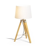 ALVIS/AMBITUS 30 stołowa Polycotton biała/bambus 230V LED E27 15W R14041 Rendl light studio