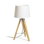 ALVIS/AMBITUS 30 stołowa Polycotton biała/bambus 230V LED E27 15W R14041 Rendl light studio