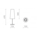 NYC/CONNY 15/30 stołowa Polycotton biała/nikiel 230V LED E27 11W R14050 Rendl light studio