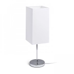 NYC/TEMPO 15/30 stołowa Polycotton biała/nikiel 230V LED E27 15W R14064 Rendl light studio