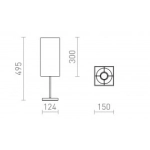NYC/TEMPO 15/30 stołowa Polycotton biała/nikiel 230V LED E27 15W R14064 Rendl light studio