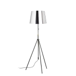 LUTON/ILUSION podłogowa folia chromowana/czarna/metal 230V LED E27 15W R14065 Rendl light studio