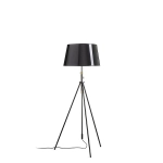 LUTON/RIDICK podłogowa błyszcząca czarna folia złota/czarna/metal 230V LED E27 15W R14066 Rendl light studio