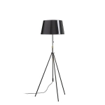 LUTON/RIDICK podłogowa błyszcząca czarna folia złota/czarna/metal 230V LED E27 15W R14066 Rendl light studio