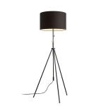 LUTON/RON 55 podłogowa Polycotton czarna/czarna/metal 230V LED E27 15W R14068 Rendl light studio