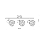 kinkiecik.pl Lampa sufitowa czarna REUS 3 LP-8069/3WS BK LIGHT PRESTIGE