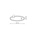 Ring plafon S czarny 3000K LP-909/1C S BK LIGHT PRESTIGE
