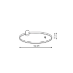 Ring plafon L czarny 4000K LP-909/1C 4L BK LIGHT PRESTIGE