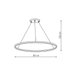 kinkiecik.pl Ring wisząca duża czarna 3000K LP-909/1P L BK Light Prestige
