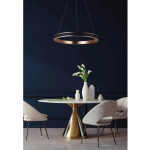 Lampa wisząca RIO 80 3-STEP DIMM 54W 3000K czarny złoty AZ5778 AZZARDO