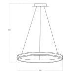 Lampa wisząca RIO 80 3-STEP DIMM 54W 3000K czarny złoty AZ5778 AZZARDO