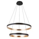 Lampa wisząca RIO 50+70 3-STEP DIMM 86W 3000K czarny złoty AZ5779 AZZARDO