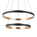 Lampa wisząca RIO 50+70 3-STEP DIMM 86W 3000K czarny złoty AZ5779 AZZARDO