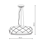 Lampa wisząca REUS złota LP-8069/1P GD LIGHT PRESTIGE