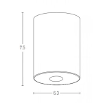 S112 LED SURFACE MOUNTED 6W DOWNLIGHT 3000K IP54 Zambelis Lights