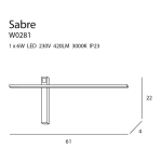 SABRE W0281 KINKIET MaxLight - zdjęcie dodatkowe 2