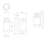 kinkiecik.pl Kinkiet SAMBESI – 204160124 excl. 1x E27 · max. 28W IP44 TRIO
