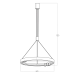 Lampa wisząca SERAFINO 60 3-STEP DIMM AZ5834 AZZARDO