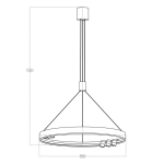 Lampa wisząca SERAFINO 80 3-STEP DIMM AZ5835 AZZARDO
