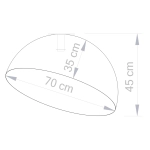 SFERA Plafon ZŁOTY CZARNY NAKRAPIANY 70 32480 SIGMA