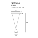 SISTEMA P0400 LAMPA WISZĄCA MaxLight - zdjęcie dodatkowe 1