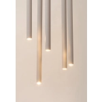 Lampa wisząca SOPEL 5 zwis koło szary beż 41460 Sigma