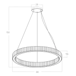 Lampa wisząca kryształowa SPARK AZ5791 72W/3000K AZZARDO