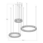 Lampa wisząca kryształowa SPARK AZ5794 144W/3000K AZZARDO