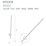 Spider kinkiet W0212 MaxLight IP44 ---- wysyłka 24H ----