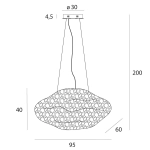 Lampa Wisząca Stardust Czarna P0525D MaxLight
