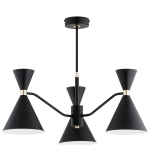 Lampa wisząca Salut 3xE27 + 3xGU10 czarna złota 63366 ALFA