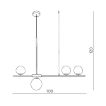 Lampa wisząca Sandra 3 DIMM (white) AZ4426 AZZARDO