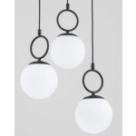 Lampa wisząca Sitro 3xE14 czarna-biała 62562 ALFA