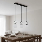 Lampa wisząca Sitro listwa 3xE14 czarna-biała 62564 ALFA