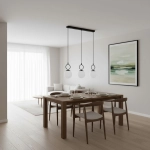Lampa wisząca Sitro listwa 3xE14 czarna-biała 62564 ALFA