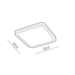 Oprawa podtynkowa Slim 22 Square 3000K IP44 (black) AZ4169 AZZARDO